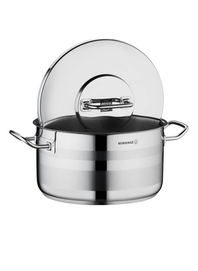 Korkmaz Astra2 Casserole 32x19 / 15 L | Induction Base Satinless Steel Pot | Dishwasher Safe Stock Pot - KA2029 - Image 2